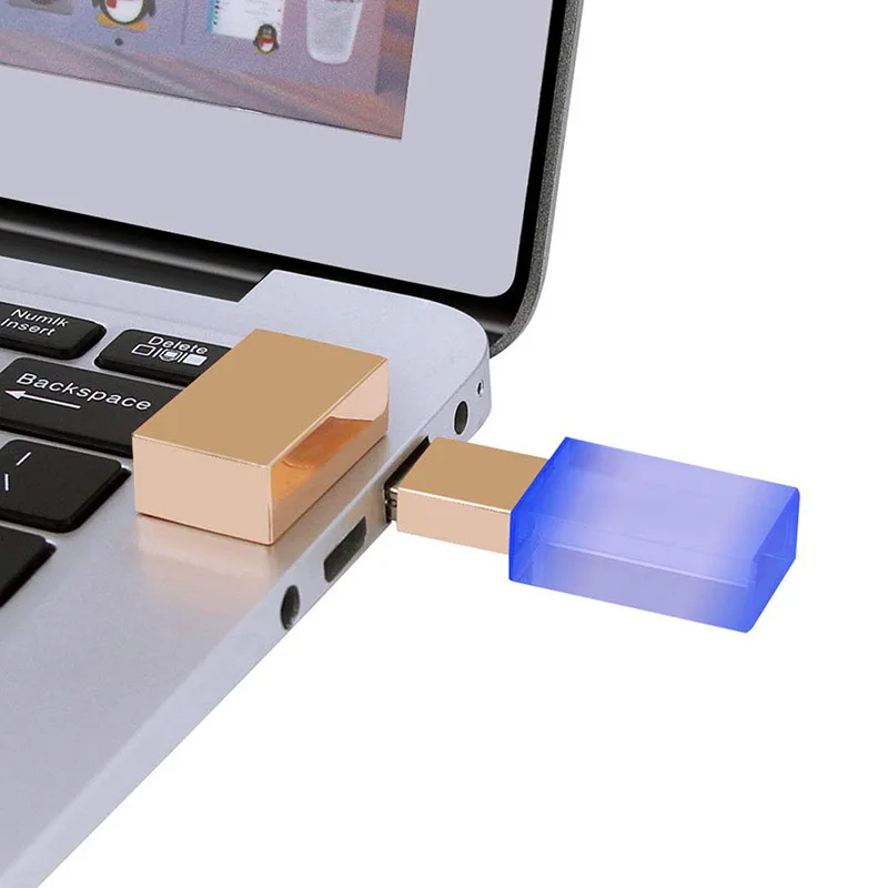 Роскошный Кристалл форма 64 ГБ 16 ГБ 32 ГБ флеш-диск USB 2,0 светодиодный флеш-накопитель Memory Stick Thumb Drive водонепроницаемый дисковый накопитель U диск подарок