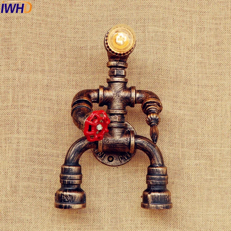 Настенный светильник IWHD Robot Water Pipe винтажный настенный для лестницы промышленный