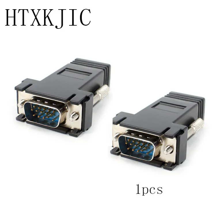 

Hot seal Female Adapter New VGA Extender Male To Lan Cat5 Cat5e RJ45 Ethernet 0418 drop shipping