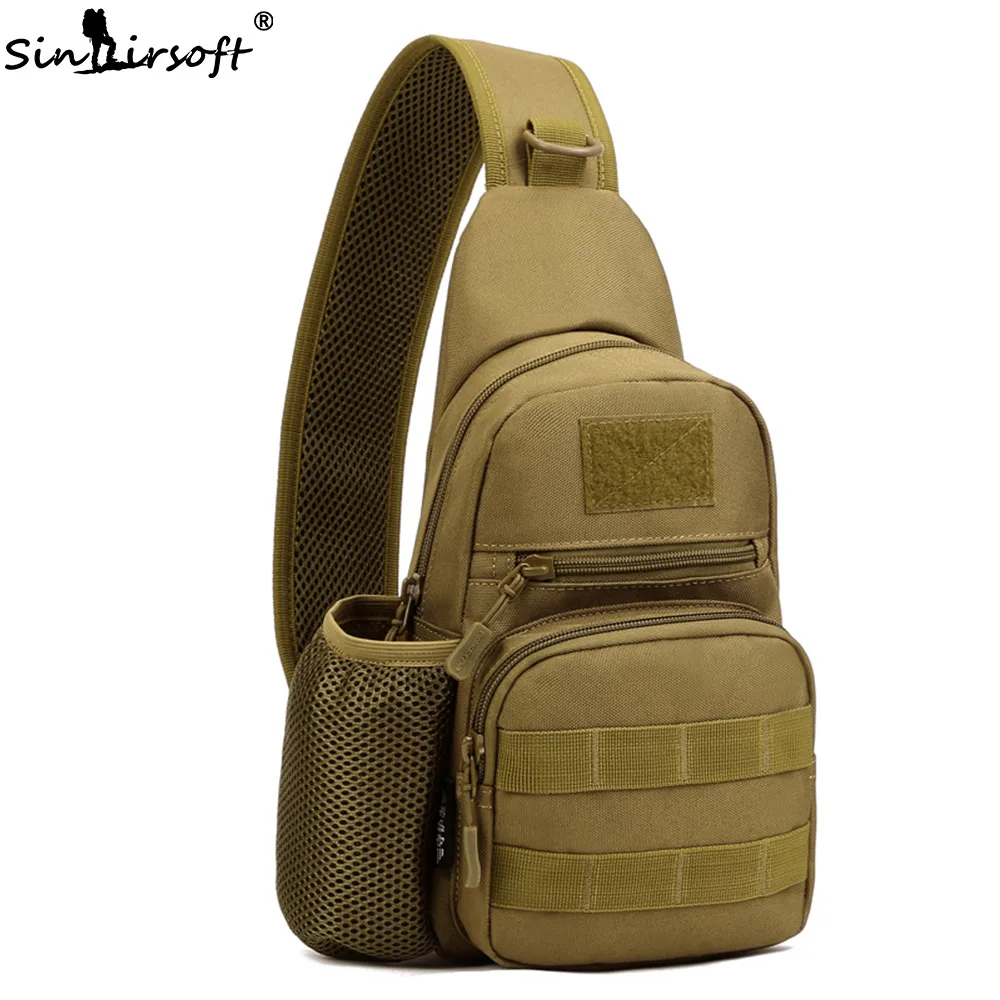 SINAIRSOFT Мужчины Марка Слинг Грудь Рюкзак Мужчины Одно Плечо Сумка Мужчин Водонепроницаемый Велосипед Езды рыбалка Сумка с Бутылкой Мешок