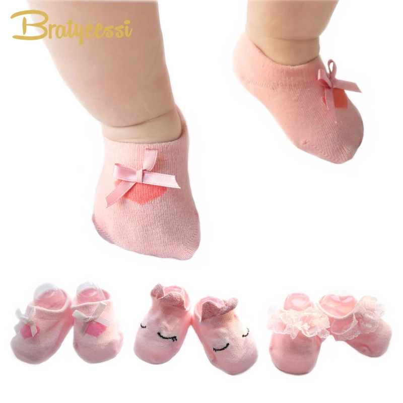 3 пары носков принцессы для маленьких девочек Детские хлопковые летние носки с