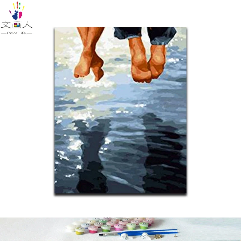 DIY colorings pictures by numbers with colors couples picture drawing painting by numbers framed Home