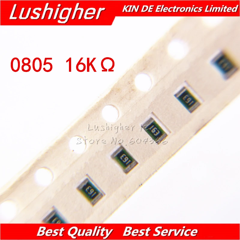100 шт. 0805 SMD резистор 5% 16K Ом 1602 163 16 ком
