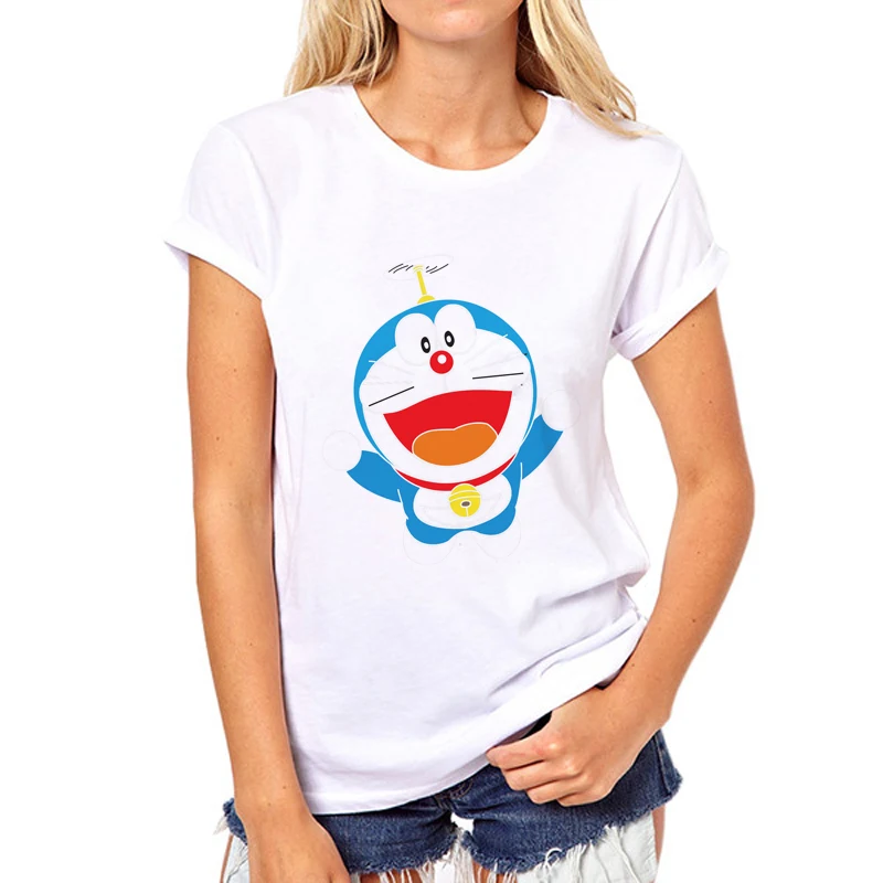 Летние женские Топы с коротким рукавом Doraemon футболки с цифровым принтом заводские магазины могут быть настроены 10W-4