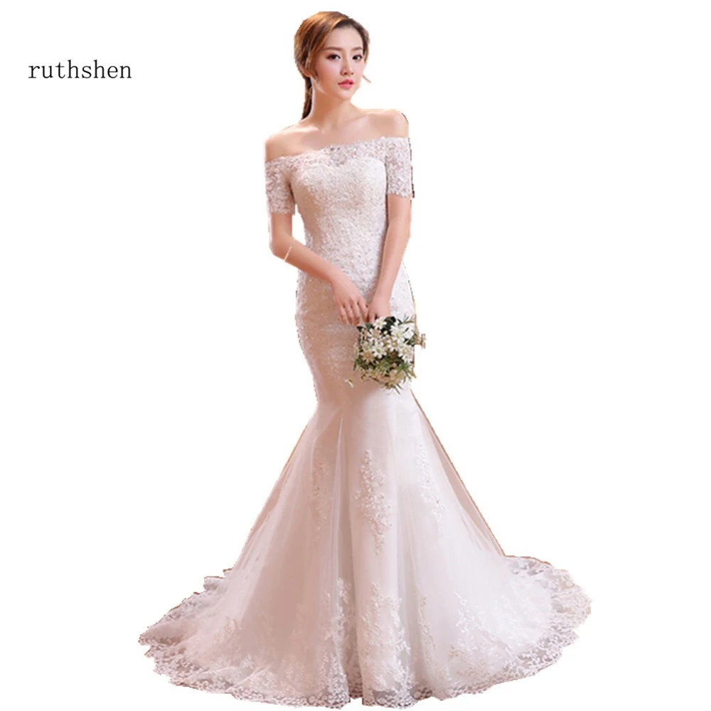 Ruthshen винтажные кружевные свадебные платья с рукавами 2020 Robe De Mariee Свадебные
