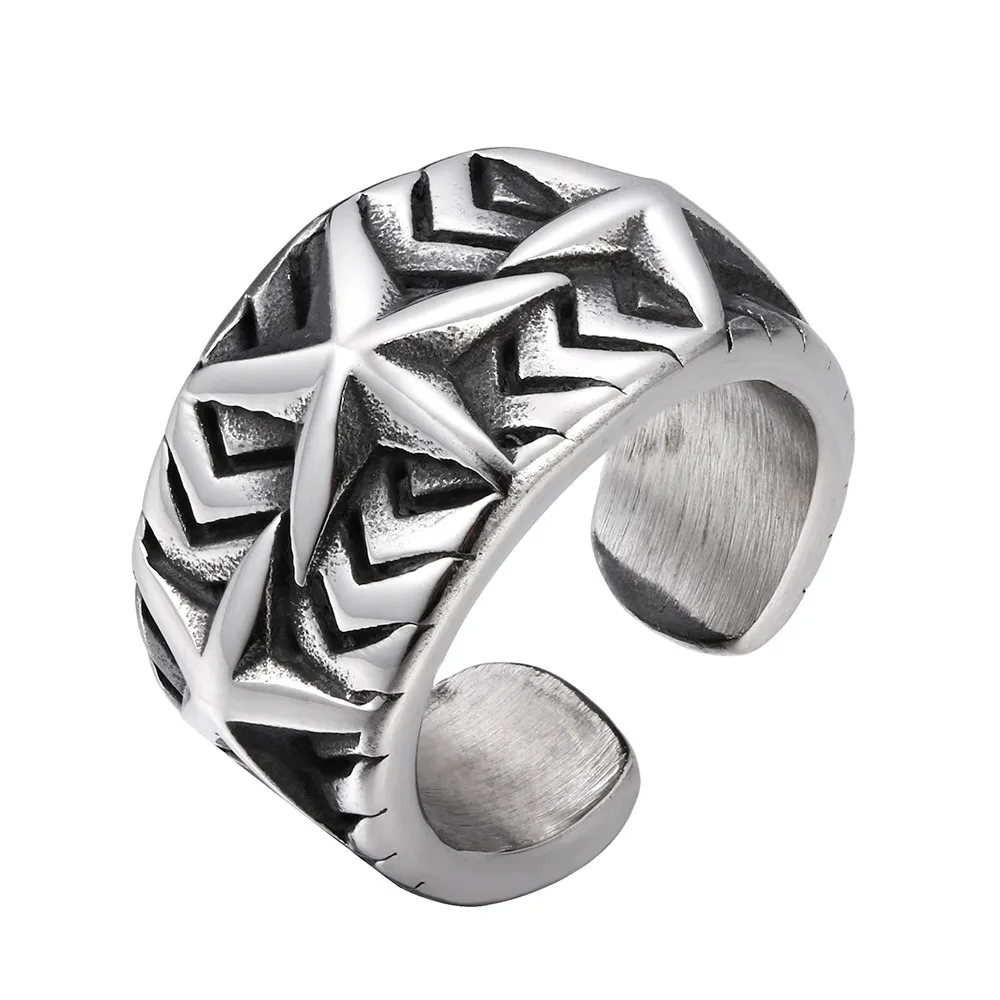 Мужское кольцо из нержавеющей стали для мальчиков Wicca Волшебная Пентаграмма