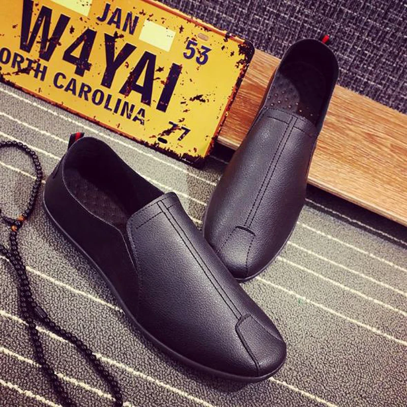 Мужская обувь удобная мужская повседневная из натуральной кожи Chaussures без