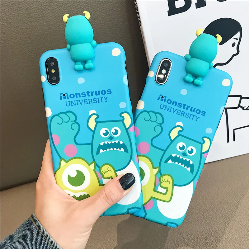 Для iphone XR 3D Sullivan Mr Q скраб мягкий чехол Университет Монстров Милая задняя крышка