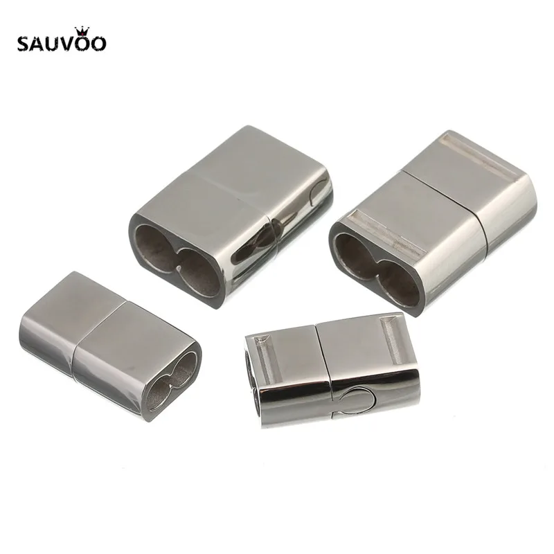 Sauvoo 1 шт. серебристый цвет двойное отверстие 4 мм 6 нержавеющая сталь Стандартная