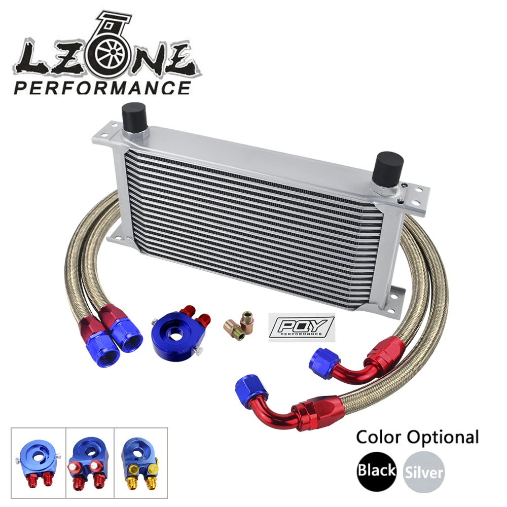 LZONE AN10 19 рядов комплект масляного охладителя + адаптер фильтра плетеный шланг из