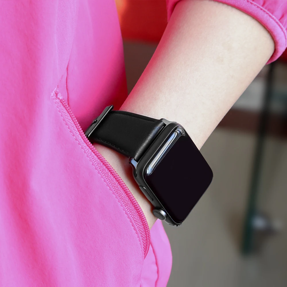 Роскошный браслет из натуральной кожи с масляным воском для Apple Watch Band 42/38/44/40 мм браслеты для часов серии 5 4 3 2