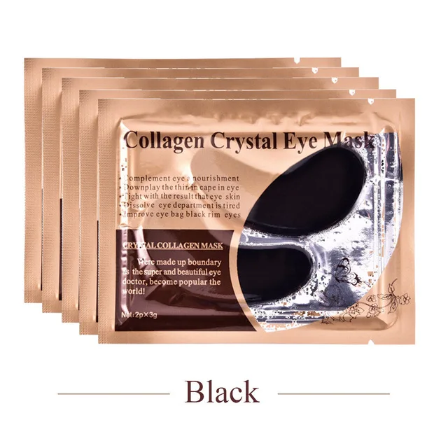 1 pair Black AMEIZII, золотые патчи для глаз, маска против морщин, патчи для глаз, для ухода за глазами, темные круги, удаляют коллаген, гель, протеин, пластырь для сна, мешки для глаз - Цвет: 1 pair Black