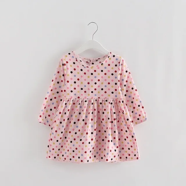 F34-Pink Новые продукты, перечисленные в осенне-зимней женской одежде Корейская версия с круглым галстуком вельветовое кружевное платье с длинными рукавами - Цвет: F34-Pink