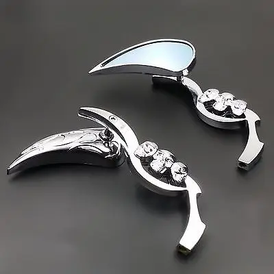 Боковые мини-зеркала в виде черепа для мотоциклов спортивных велосипедов