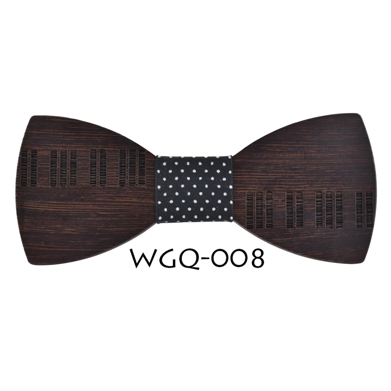 WGQ-008 Галстуки для мужчин модный смокинг Классический пианино ключи бабочка Свадебная вечеринка бабочка деревянный галстук-бабочка - Цвет: WGQ-008