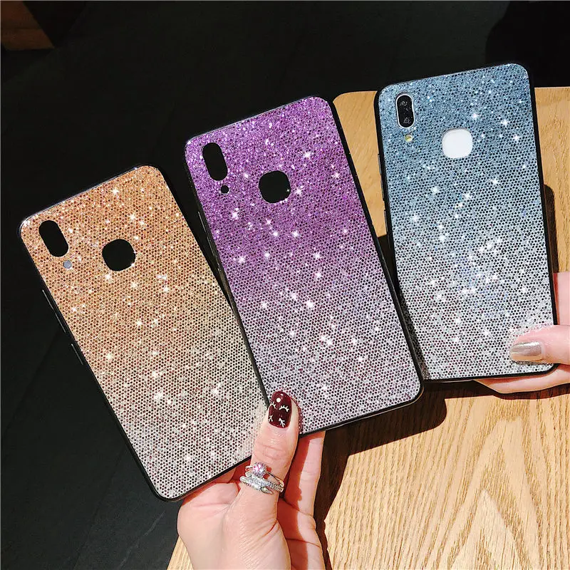 Sequin Gradient Glitter Bling Case For Vivo X7 X9 X20 V7 Plus X21 Nex UD X23 V11 V11i Z1 Y85 Y66 V9 Silicone shockproof Cover |