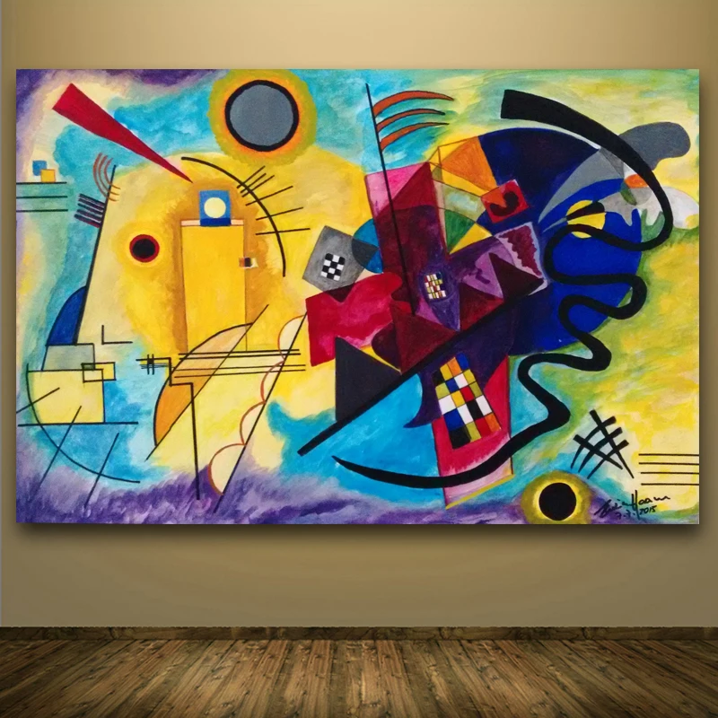 Геометрическая живопись Wassily Kandinsky ручной работы художественные картины для