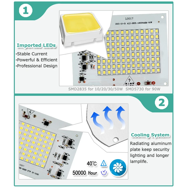 Чипы Светодиодные Smart IC SMD 10/20/30/50/90 Вт 220 В 230 В|led chip|smd led chipsmart ic |