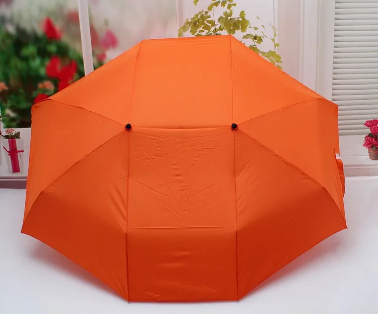 Orange Большой Зонт мужской женский Guarda Chuva Водонепроницаемый Для мужчин женщина Дождь складной Гольф Красный ветрозащитный большой зонт дождя Шестерни Зонты - Цвет: Orange