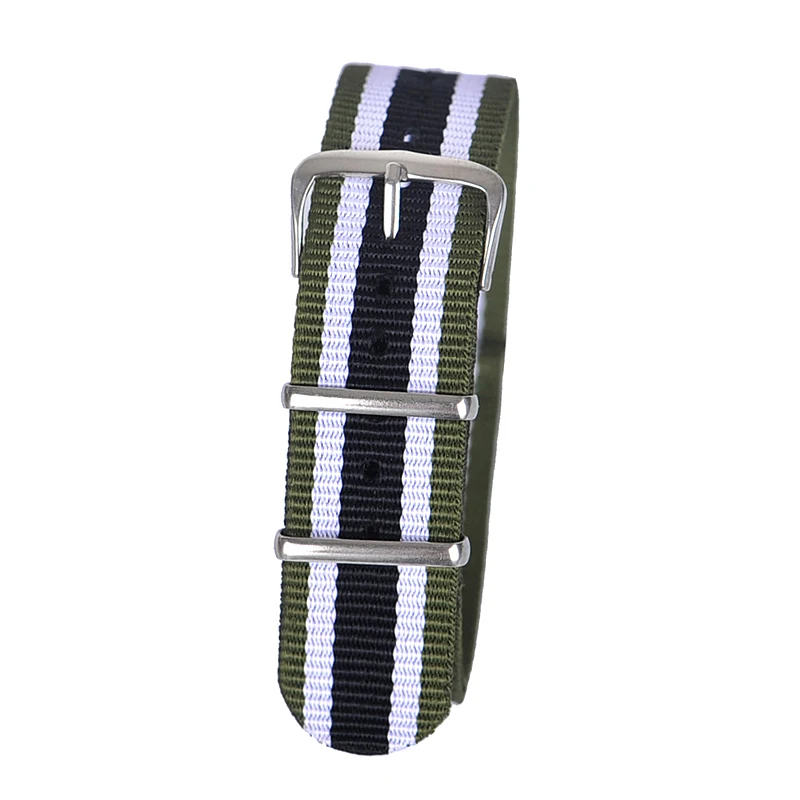 20mm army green white black Sport nato fabric watch band straps accessories Bands nylon watchband steel Buckle belt | Наручные часы