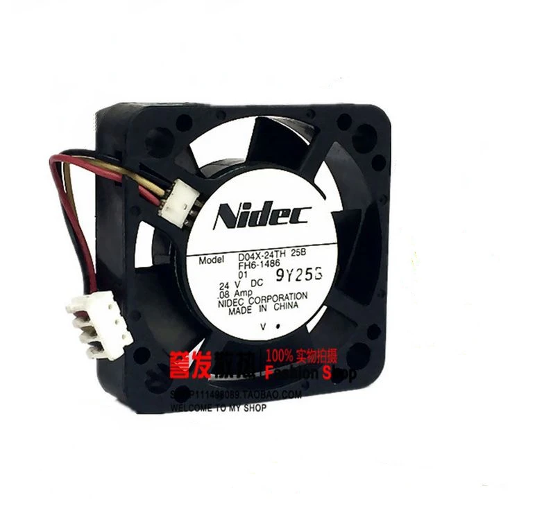 

Nidec D04X-24TH 25B 4010 4CM 24V 0.08A 3wire fan