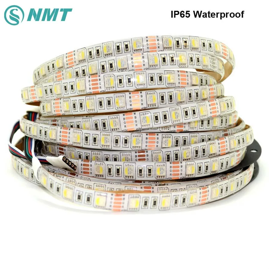 5 м 5050 Светодиодная лента DC12V 4в1 RGBW RGBWW IP20 IP65 IP67 водонепроницаемая 60led/m украшение