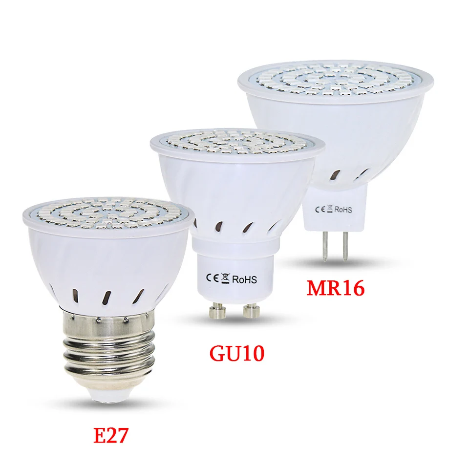 Фитолампа полного спектра E27/GU10/MR16 36/54/72 светодиодов 220 В|Промышленные LED-лампы| | - Фото №1