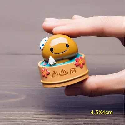 Наклейки на холодильник в японском стиле креативные маленькие и милые 3D стерео магнитные полимерные ручные наклейки на холодильник