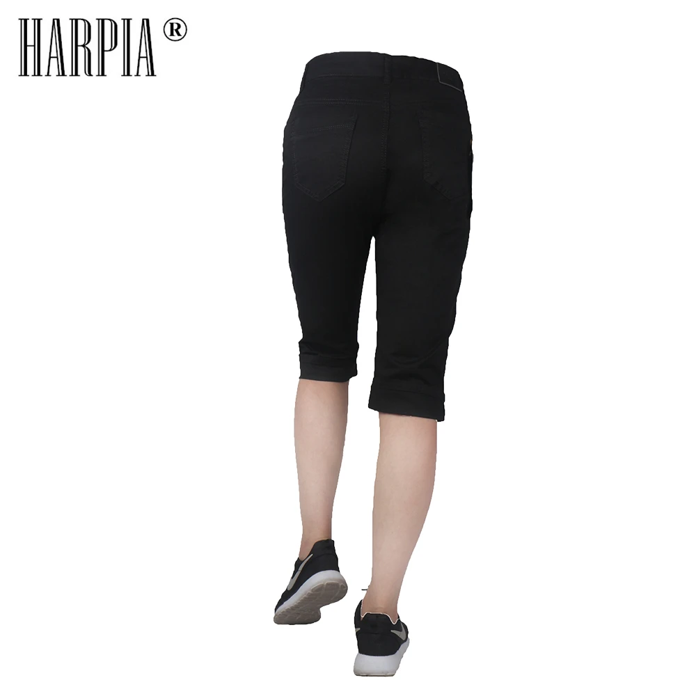 Harpia новинка негабаритные женские тонкие короткие бриджи хлопок длина до колена