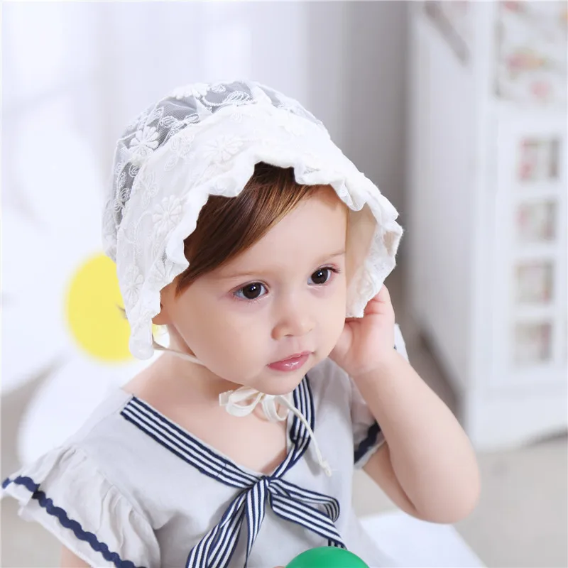 Summer Thin Section Cool Baby Basin Cap Lace Cute Sunscreen Embroidery Mesh Palace Princess Hat | Детская одежда и обувь
