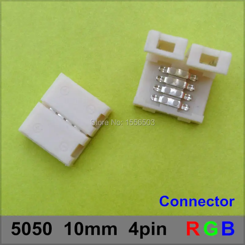 10 шт./лот 5050 Светодиодные ленты без пайки разъем RGB мм 4PIN для 4 pin LED Газа Нет кабель