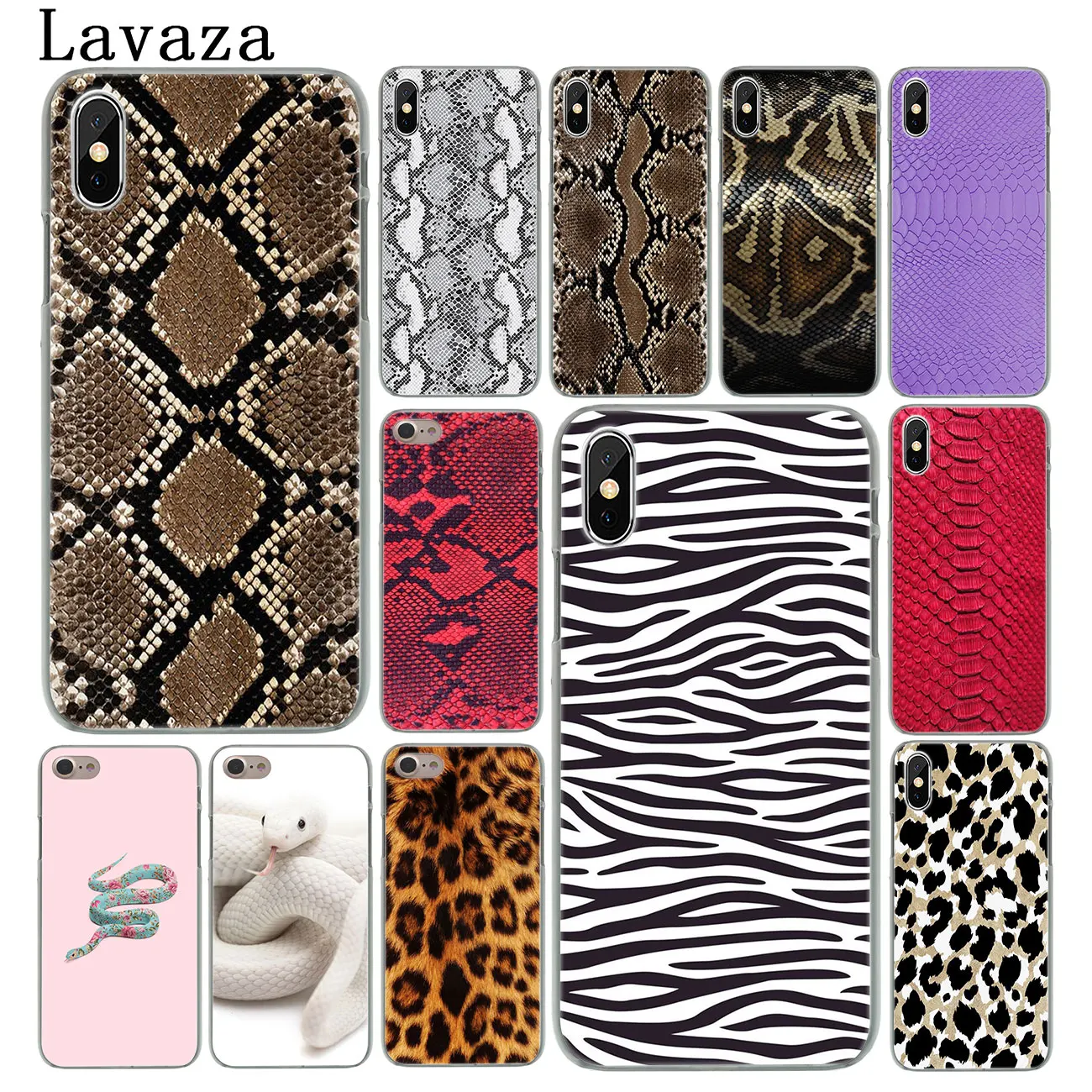 Lavaza розовый змеиная кожа Леопард DIY печать рисунок жесткий чехол для телефона iPhone