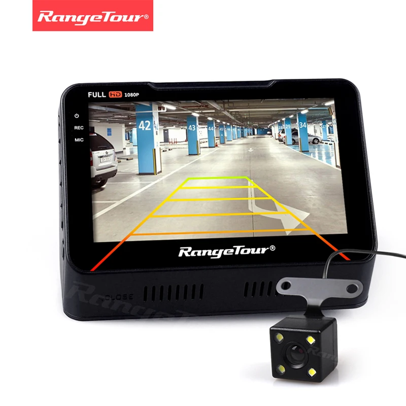 Range Tour B90s Plus Автомобильная камера DVR с двумя объективами приборной панели Full HD 1080P