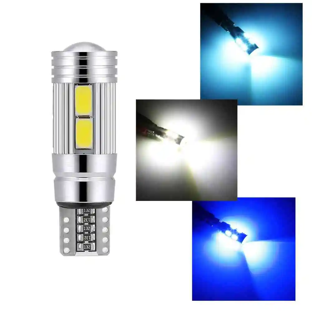 10 шт. T10 белый 5630 Светодиодный 194 W5W 10 SMD Canbus Error Free автомобиля клиновидные боковые светильник лампочка 12V авто Интерьер светильник для автомобиля светодиодный светильник
