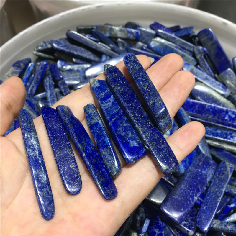 

7pcs Natural quartz crystal Lapis lazuli Long strip healing stones for speciment