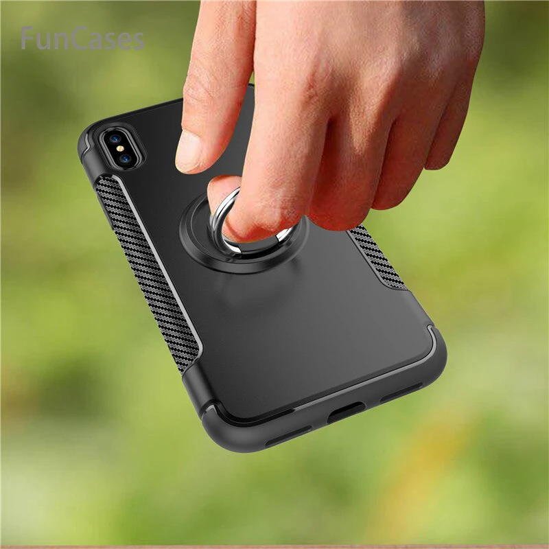 Для iPhone X Xs чехол для MAX XR цветной металлический магнитный держатель кольцо Мягкий