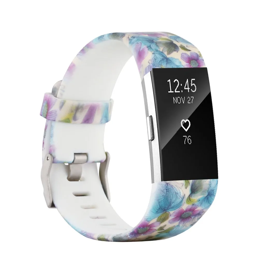 (C2HS) для Fitbit Charge 2 ремешка мягкий Регулируемый сменный спортивный браслет