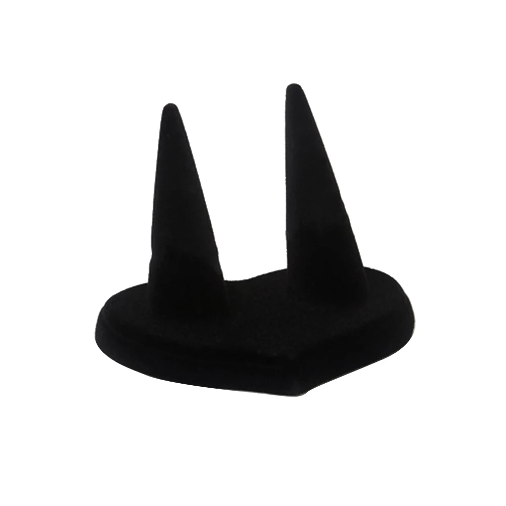 Hot Velvet Cone Fingertip Finger Ring Jewelry Holder Storage Showcase Display Stan trendy | Украшения и аксессуары