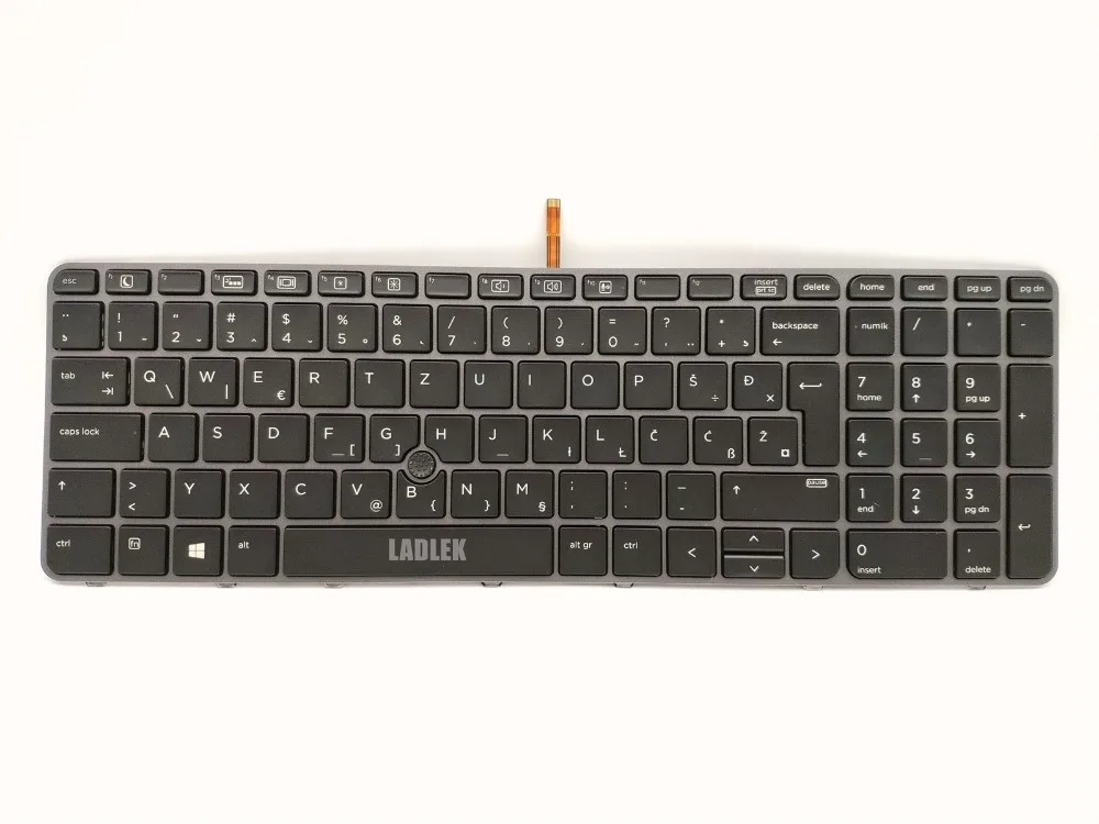 Боснийская словенская хорватская клавиатура с подсветкой для HP 755 G3/755 G4/850 G3/850