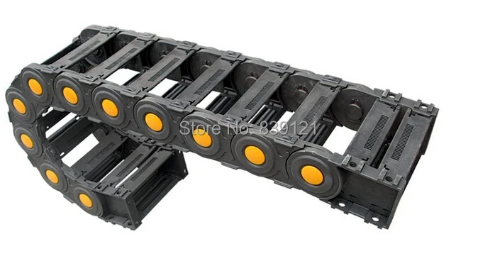 

35x100mm Cable drag chain wire carrier with end connectors plastic cable drag chain for CNC Router Machine Tools 1000mm