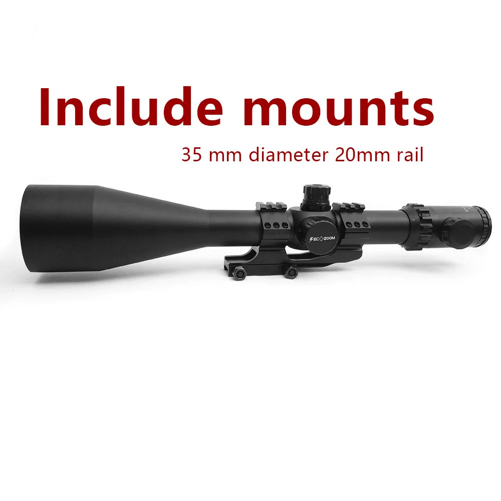 include mounts Оптика SECOZOOM ED объектив FFP 4-50x75 с подсветкой прицел первое переднее фокусное плоское стекло с гравировкой 35 мм прицел w 35 мм - Цвет: include mounts