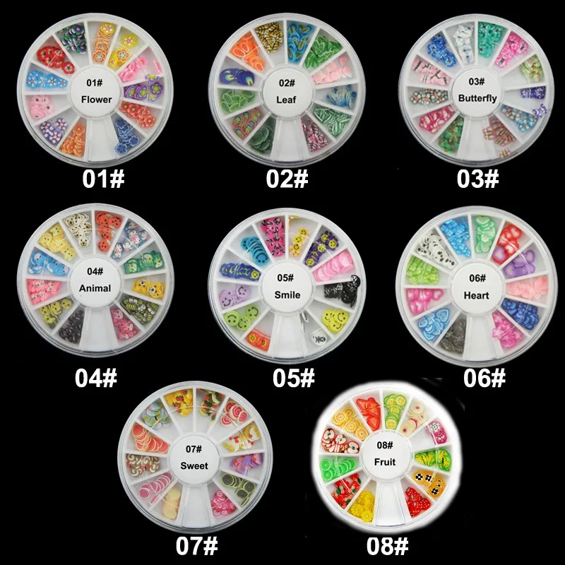 1 коробка 3D-наклейки для ногтей из полимерной глины | Красота и здоровье