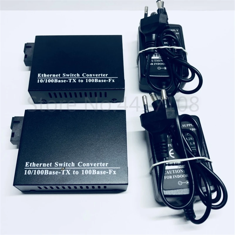 10/100 м Быстрый Ethernet коммутатор конвертер 20 км волоконно оптический медиа