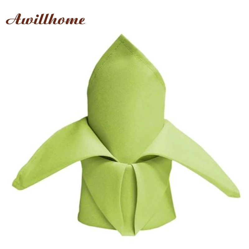 Awillhome 10 шт./лот 200gsm простые белые кружки полиэстер Набор салфеток салфетки 40x40 см Ресторан Прополка