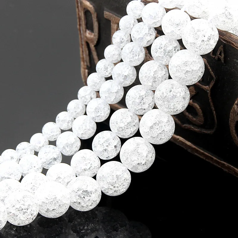 Бусины из натурального камня ручной работы прозрачные треснутые кварцевые
