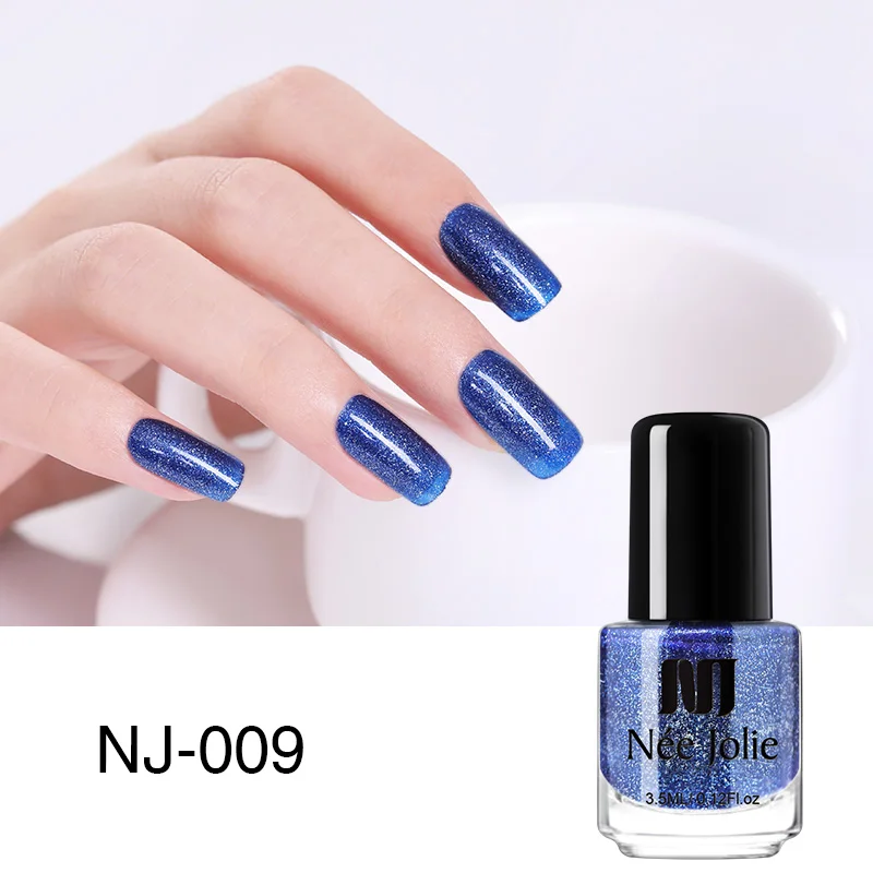 Glitter NJ009 NEE JOLIE лак для ногтей Быстросохнущий 49 цветов голографический телесный кофе серый красный серия зеркальный лак для ногтей художественное украшение - Цвет: Glitter NJ009