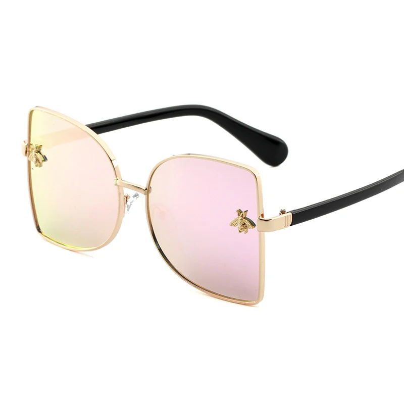 2018 Bee солнцезащитные очки в квадратной оправе стиле ретро женская брендовая