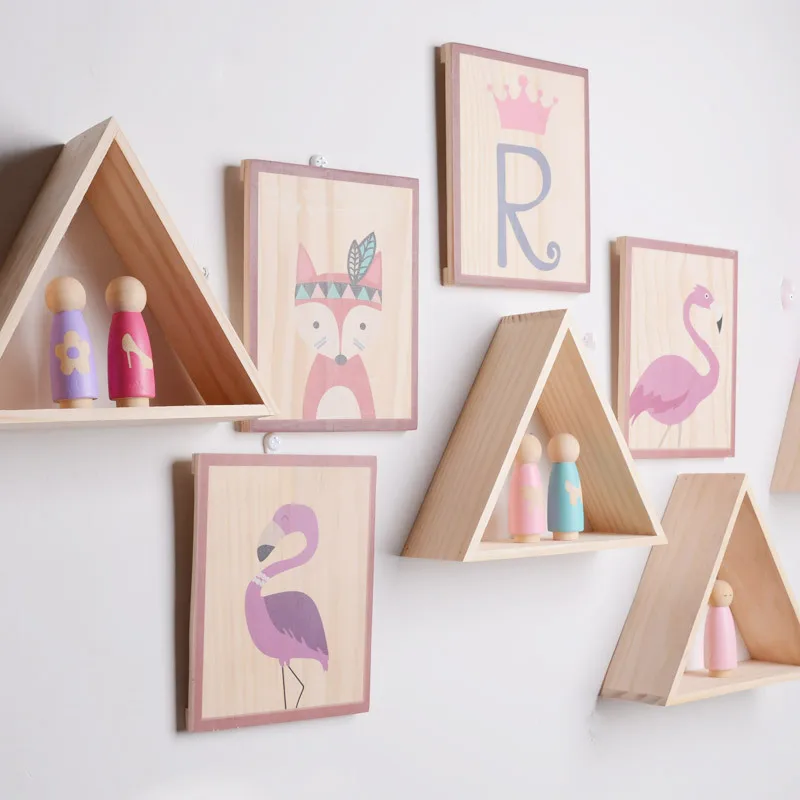 Детская комната макет сцены деревянные Ремесла настенные декорации украшения