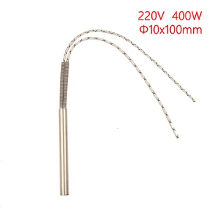 10 шт. 10x100мм 400 Вт патронный нагреватель трубки, Одна Головка нагревательная трубка, пресс-форма части машины, уплотнительные аксессуары