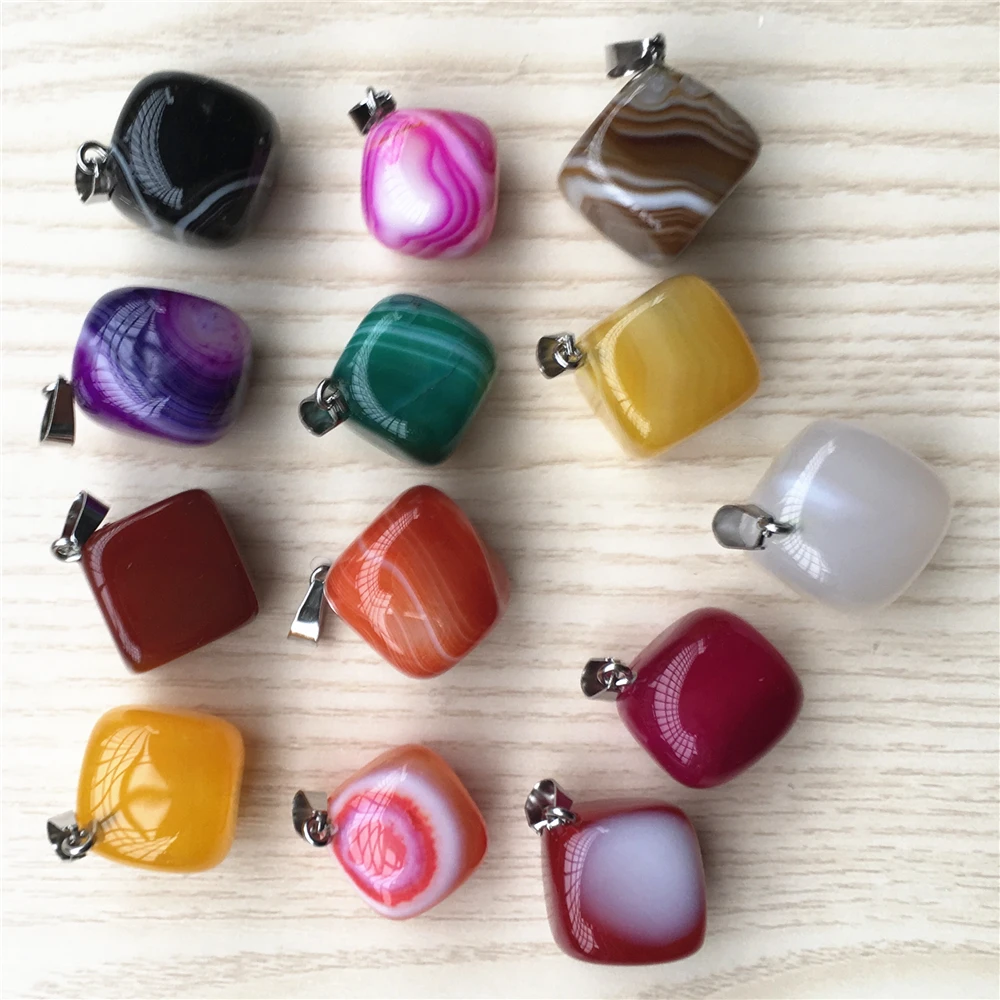 Ожерелье из каменных подвесок газель модное натуральное зеленый фиолетовый